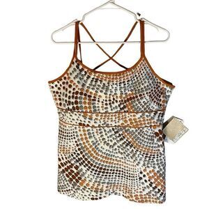Aventura Clothing Co Golden Orange Pebbles Tank, NWT. Sustainable Clothing